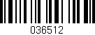 Código de barras (EAN, GTIN, SKU, ISBN): '036512'