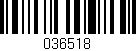 Código de barras (EAN, GTIN, SKU, ISBN): '036518'