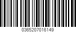 Código de barras (EAN, GTIN, SKU, ISBN): '0365207016149'