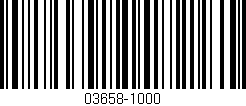 Código de barras (EAN, GTIN, SKU, ISBN): '03658-1000'