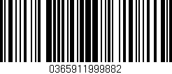 Código de barras (EAN, GTIN, SKU, ISBN): '0365911999882'