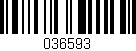 Código de barras (EAN, GTIN, SKU, ISBN): '036593'