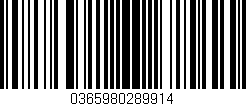 Código de barras (EAN, GTIN, SKU, ISBN): '0365980289914'