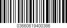 Código de barras (EAN, GTIN, SKU, ISBN): '03660619400386'