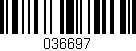 Código de barras (EAN, GTIN, SKU, ISBN): '036697'