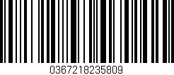 Código de barras (EAN, GTIN, SKU, ISBN): '0367218235809'