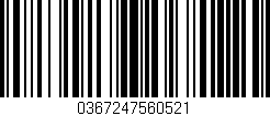 Código de barras (EAN, GTIN, SKU, ISBN): '0367247560521'