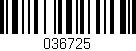 Código de barras (EAN, GTIN, SKU, ISBN): '036725'