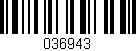Código de barras (EAN, GTIN, SKU, ISBN): '036943'
