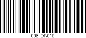 Código de barras (EAN, GTIN, SKU, ISBN): '036/DR018'