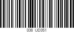 Código de barras (EAN, GTIN, SKU, ISBN): '036/UD351'