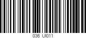 Código de barras (EAN, GTIN, SKU, ISBN): '036/UI011'
