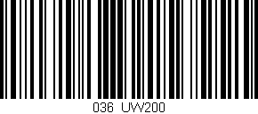 Código de barras (EAN, GTIN, SKU, ISBN): '036/UW200'