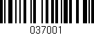 Código de barras (EAN, GTIN, SKU, ISBN): '037001'