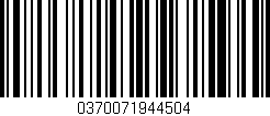 Código de barras (EAN, GTIN, SKU, ISBN): '0370071944504'