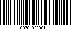 Código de barras (EAN, GTIN, SKU, ISBN): '0370193000111'