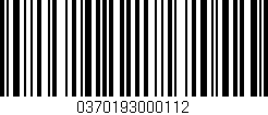 Código de barras (EAN, GTIN, SKU, ISBN): '0370193000112'