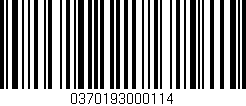 Código de barras (EAN, GTIN, SKU, ISBN): '0370193000114'