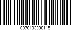 Código de barras (EAN, GTIN, SKU, ISBN): '0370193000115'