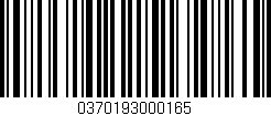 Código de barras (EAN, GTIN, SKU, ISBN): '0370193000165'