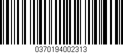 Código de barras (EAN, GTIN, SKU, ISBN): '0370194002313'