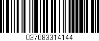 Código de barras (EAN, GTIN, SKU, ISBN): '037083314144'