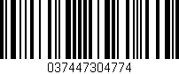 Código de barras (EAN, GTIN, SKU, ISBN): '037447304774'