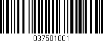 Código de barras (EAN, GTIN, SKU, ISBN): '037501001'