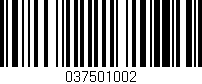 Código de barras (EAN, GTIN, SKU, ISBN): '037501002'