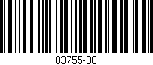 Código de barras (EAN, GTIN, SKU, ISBN): '03755-80'