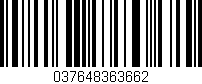 Código de barras (EAN, GTIN, SKU, ISBN): '037648363662'