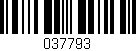 Código de barras (EAN, GTIN, SKU, ISBN): '037793'