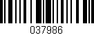 Código de barras (EAN, GTIN, SKU, ISBN): '037986'