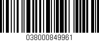 Código de barras (EAN, GTIN, SKU, ISBN): '038000849961'