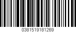 Código de barras (EAN, GTIN, SKU, ISBN): '0381519181269'