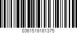 Código de barras (EAN, GTIN, SKU, ISBN): '0381519181375'