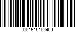 Código de barras (EAN, GTIN, SKU, ISBN): '0381519183409'