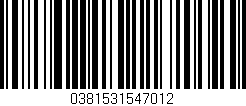 Código de barras (EAN, GTIN, SKU, ISBN): '0381531547012'