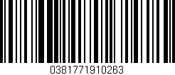 Código de barras (EAN, GTIN, SKU, ISBN): '0381771910263'