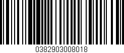 Código de barras (EAN, GTIN, SKU, ISBN): '0382903008018'