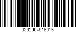 Código de barras (EAN, GTIN, SKU, ISBN): '0382904916015'
