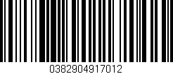 Código de barras (EAN, GTIN, SKU, ISBN): '0382904917012'