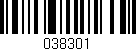 Código de barras (EAN, GTIN, SKU, ISBN): '038301'