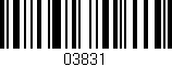 Código de barras (EAN, GTIN, SKU, ISBN): '03831'