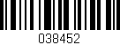 Código de barras (EAN, GTIN, SKU, ISBN): '038452'