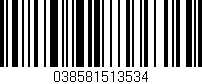 Código de barras (EAN, GTIN, SKU, ISBN): '038581513534'