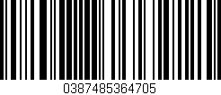 Código de barras (EAN, GTIN, SKU, ISBN): '0387485364705'