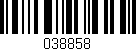 Código de barras (EAN, GTIN, SKU, ISBN): '038858'