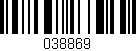 Código de barras (EAN, GTIN, SKU, ISBN): '038869'