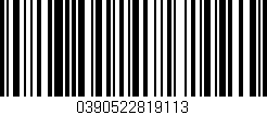 Código de barras (EAN, GTIN, SKU, ISBN): '0390522819113'